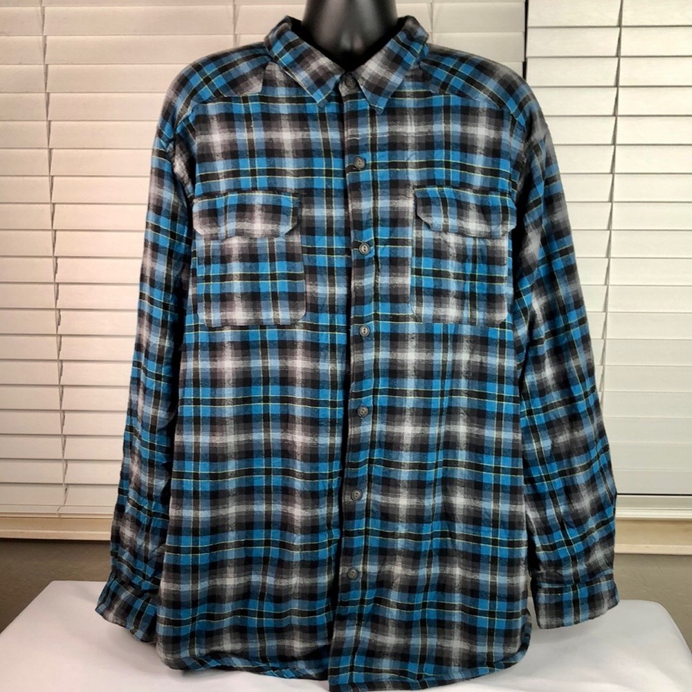 Smith's Workwear Sherpa-Lined Cotton Flannel Shirt Jacket Shacket